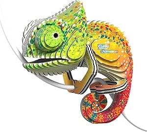 Eugy Chameleon 3D Puzzle - 31 Piece Eco-Friendly Educational Toy Puzzle for Boys, Girls & Kids Ages 6+
