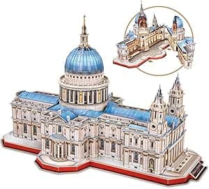 CubicFun 3D Puzzle - Large Saint Paul's Cathedral 3D Puzzles for Adults - Half-Opening Architecture, Enjoy Interior Views - Anniversary Wedding Souvenir Birthday 643 Pieces