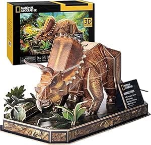 CubicFun Puzzle 3D National Geographic Triceratops, Dinosaur, Puzzle, 8+