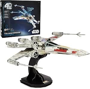 4D Build, Star Wars T-65 X-Wing Starfighter 3D Model Kit, Star Wars Collectible & Desk Décor, Adult Puzzle, Gift Ideas for Ages 12 & Up