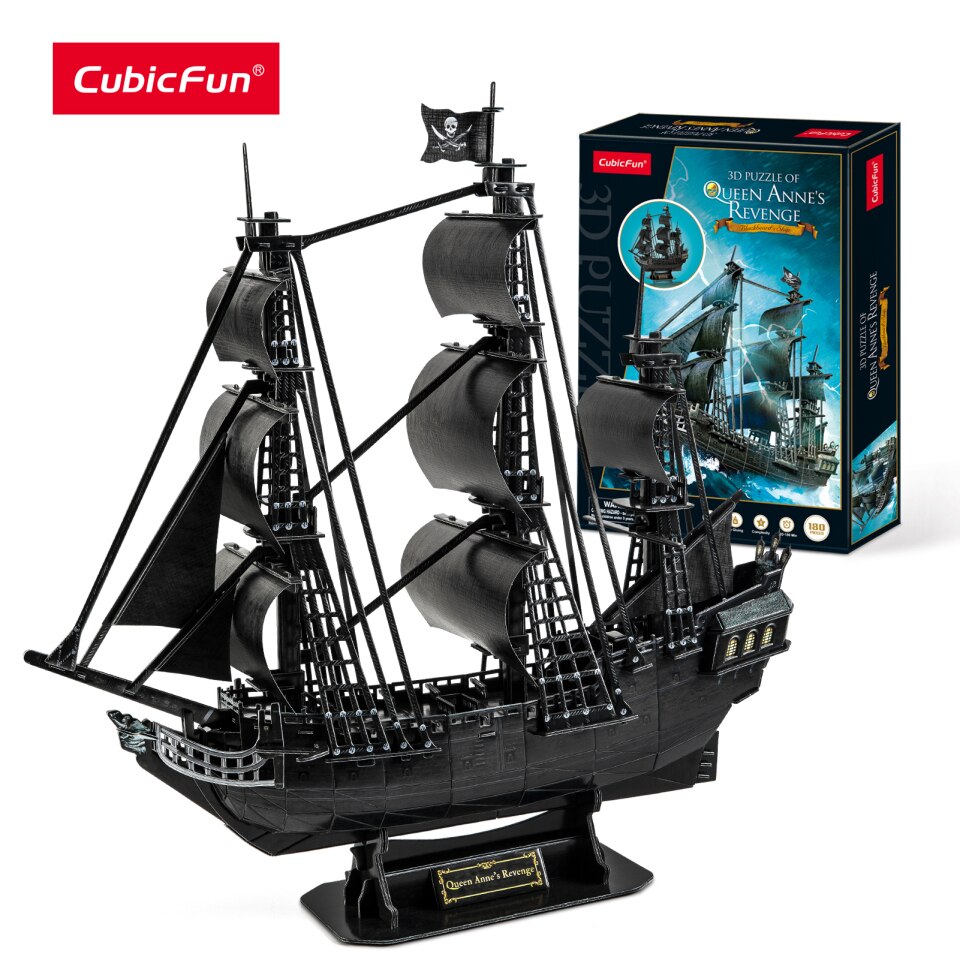 Puzzle 3D de Black Pearl - Maquette de Bateau de la Queen Anne's Revenge,  Cadeau d'anniversaire pour Adulte, 293 Pièces en destockage et  reconditionné chez DealBurn
